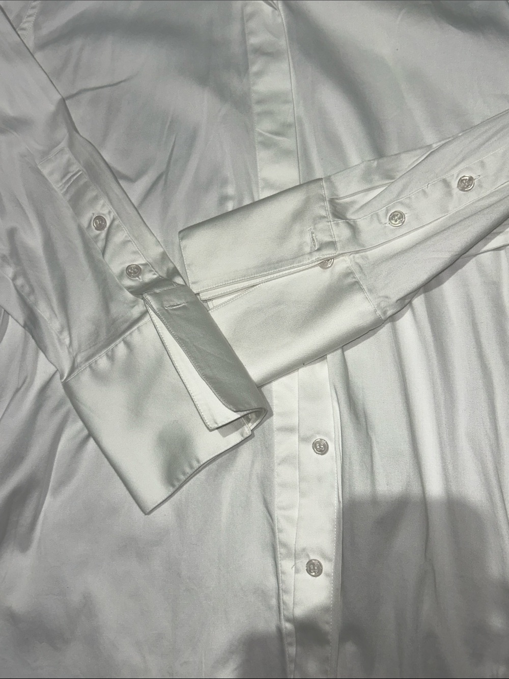 Soft Surroundings White Long-Sleeve Button Front Shirt - Picture 7 of 9